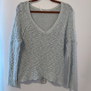 Free People Raggedy Sea Foam Sweater